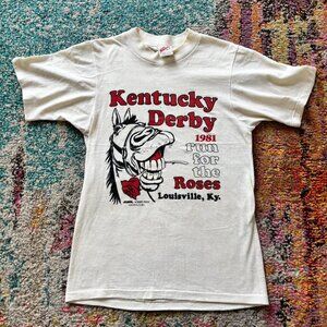 Vintage Kentucky Derby 1981 Graphic T-Shirt – Louisville KY Run for the Roses Te